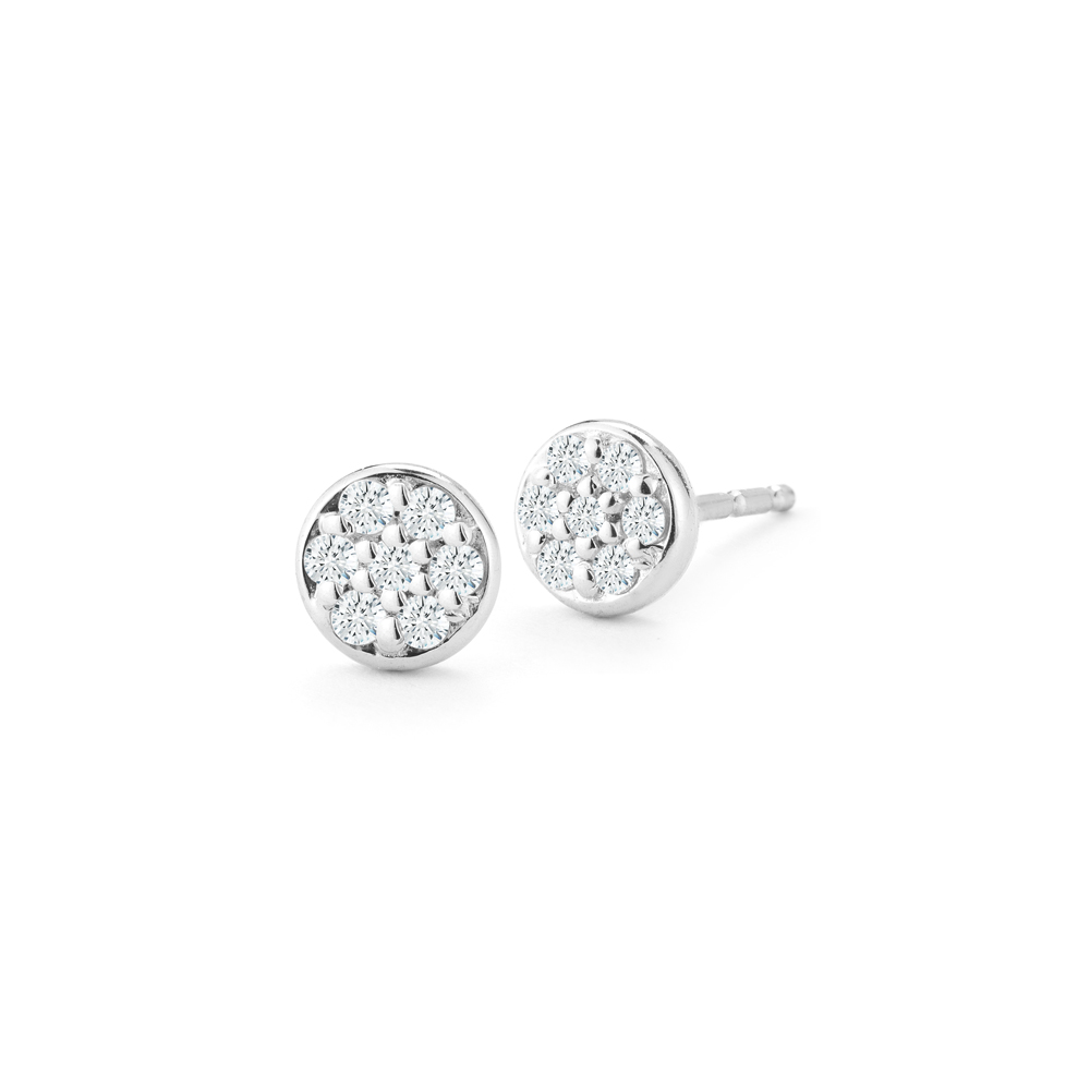 Diamond Disc Earrings - Barbela Design